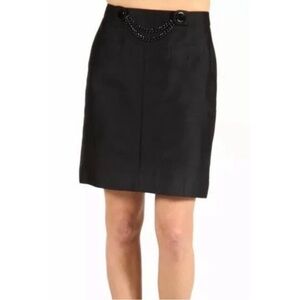 NWOT Kate Spade Alexandra Black Chain Mini Skirt